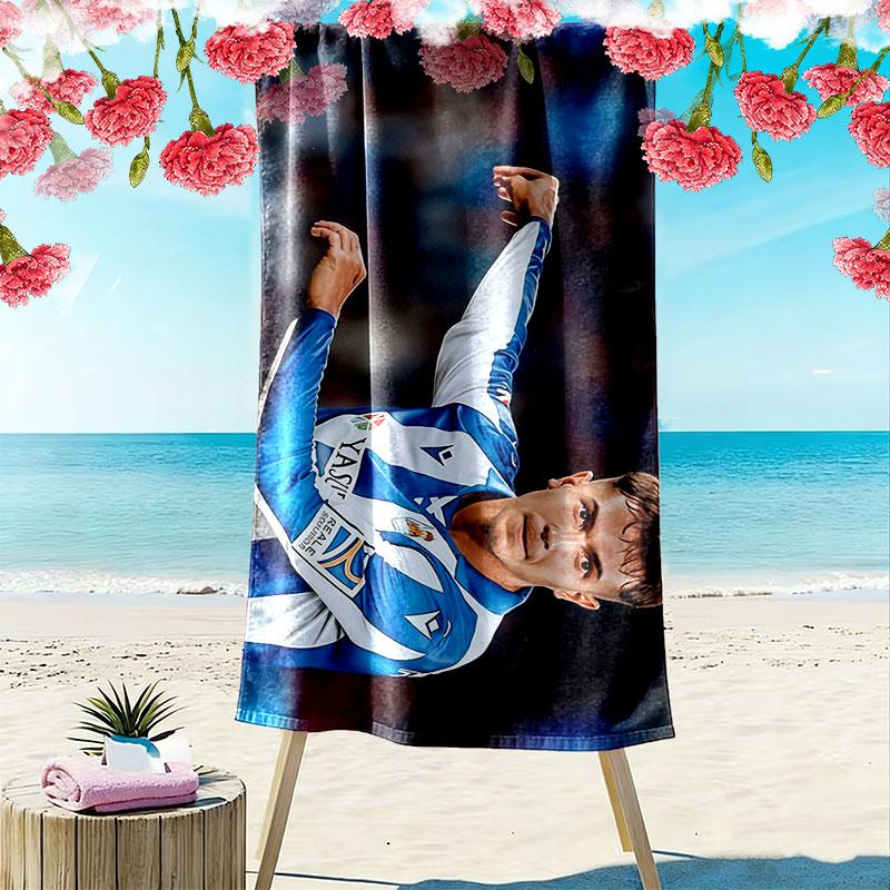 Martin Zubimendi Print Beach Towel, Large Soft Quick Dry Towel for Beach Camping Swimming