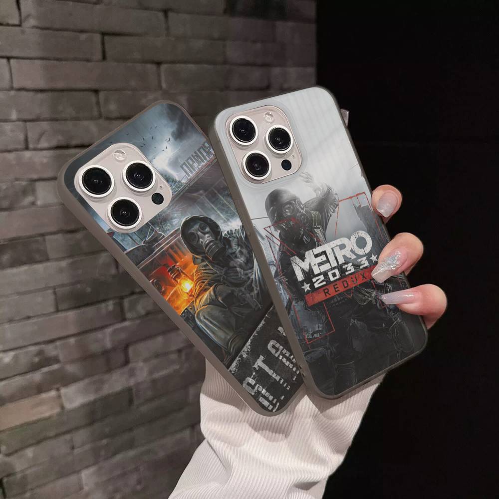 Постапокалиптическая игра Metro 2033 для iPhone 16 15 14 13 12 11 17 Pro Max Plus Волна Гофрированный чехол для телефона Противоударная крышка