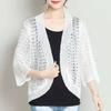 Весенне-летняя ажурная шаль, солнцезащитный топ с длинным рукавом, женский вязаный кардиган, тонкая рубашка для кондиционированного воздуха, темпераментный элегантный вязаный кардиган