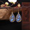 1 пара сережек-подвесок в этническом стиле с блестящими стразами, инкрустированными декоративными украшениями, подходящим по размеру, подарок, искусственный