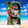 Quick Dry Beach Towel Krtek Pattern, Lightweight Absorbent Towel for Pool Beach Vacation Use