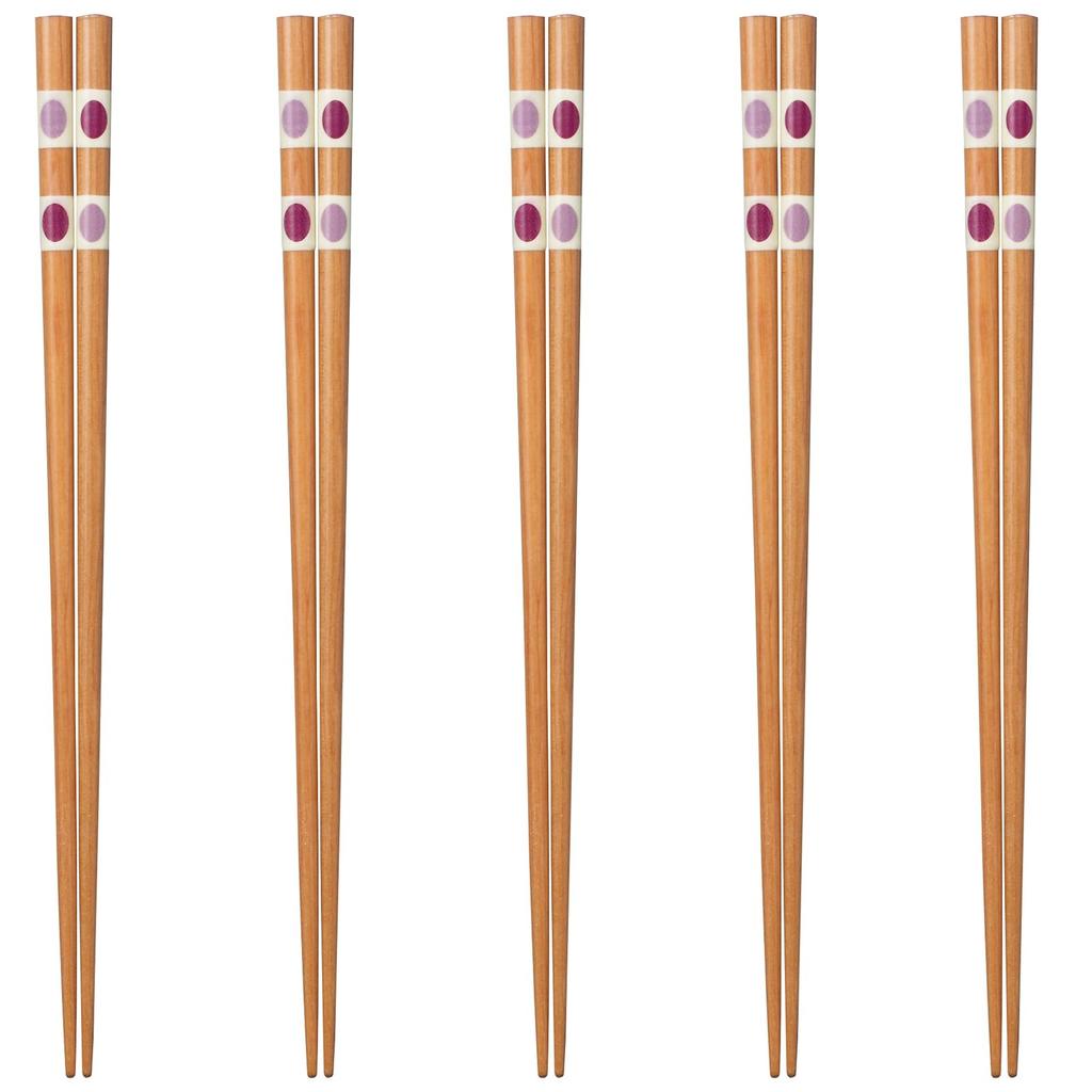 Happy Set of Made In PID2193 J-kitchens Chopsticks, 5, Material Wood, Chopsticks, Japan,