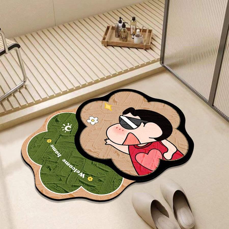 Коврик для ванной Crayon Shin-chan быстросохнущий диатомовый коврик для пола - Нескользящий впитывающий коврик для ног