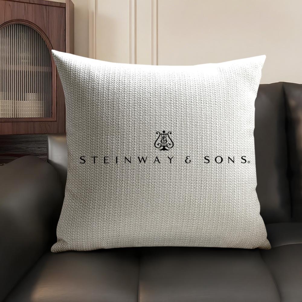 Чехол на подушку S-Steinway & S-Sons Летний дышащий лен Органическая ткань Двусторонний принт Наволочка для диванной подушки Домашний декор