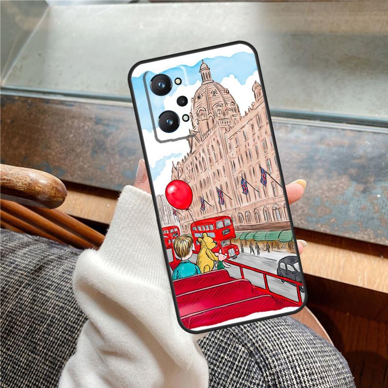 Лондонский Красный Автобус Биг Бен Чехол Для Realme 12 Pro Plus 11 13 14 C63 C61 C55 C51 C53 C25 C65 C67 C71 C75 GT6 GT7 15 Pro