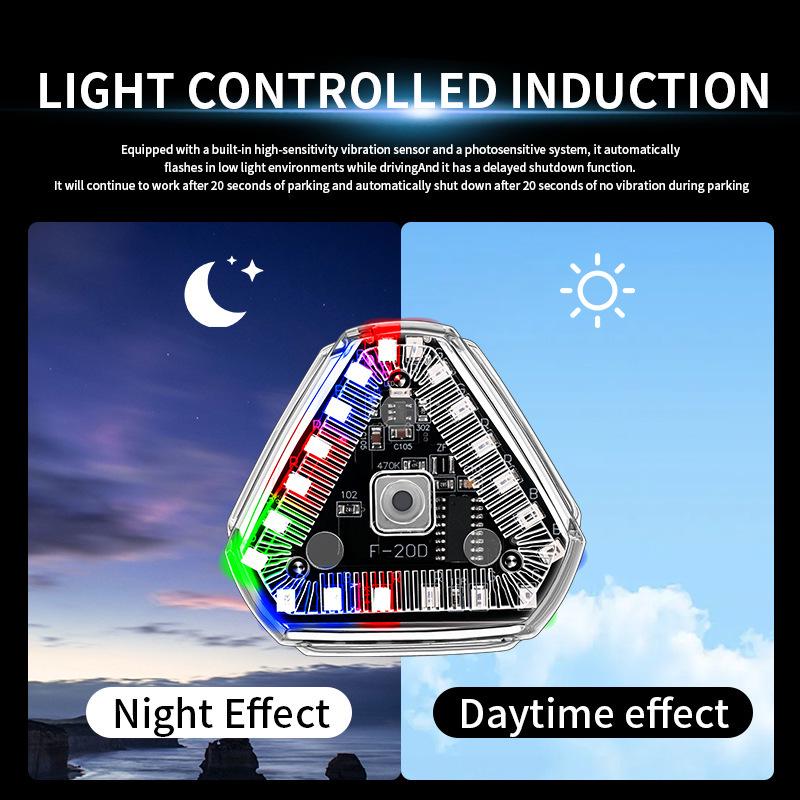 Solar-Powered Anti-Collision Flashing Brake Light for Cars and Motorcycles
