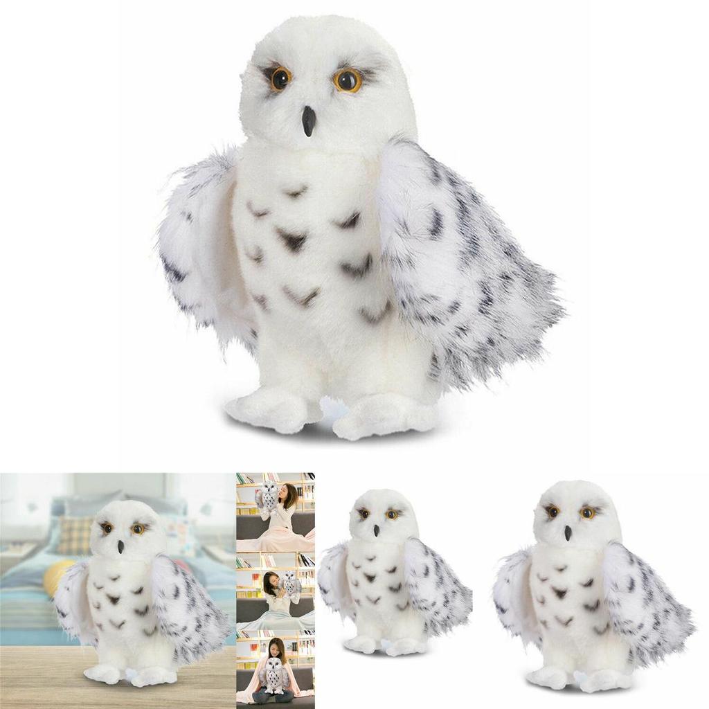 Adorable Wizard Snowy Owl Plush Toy Soft Stuffed Doll For Kids Christmas Gift
