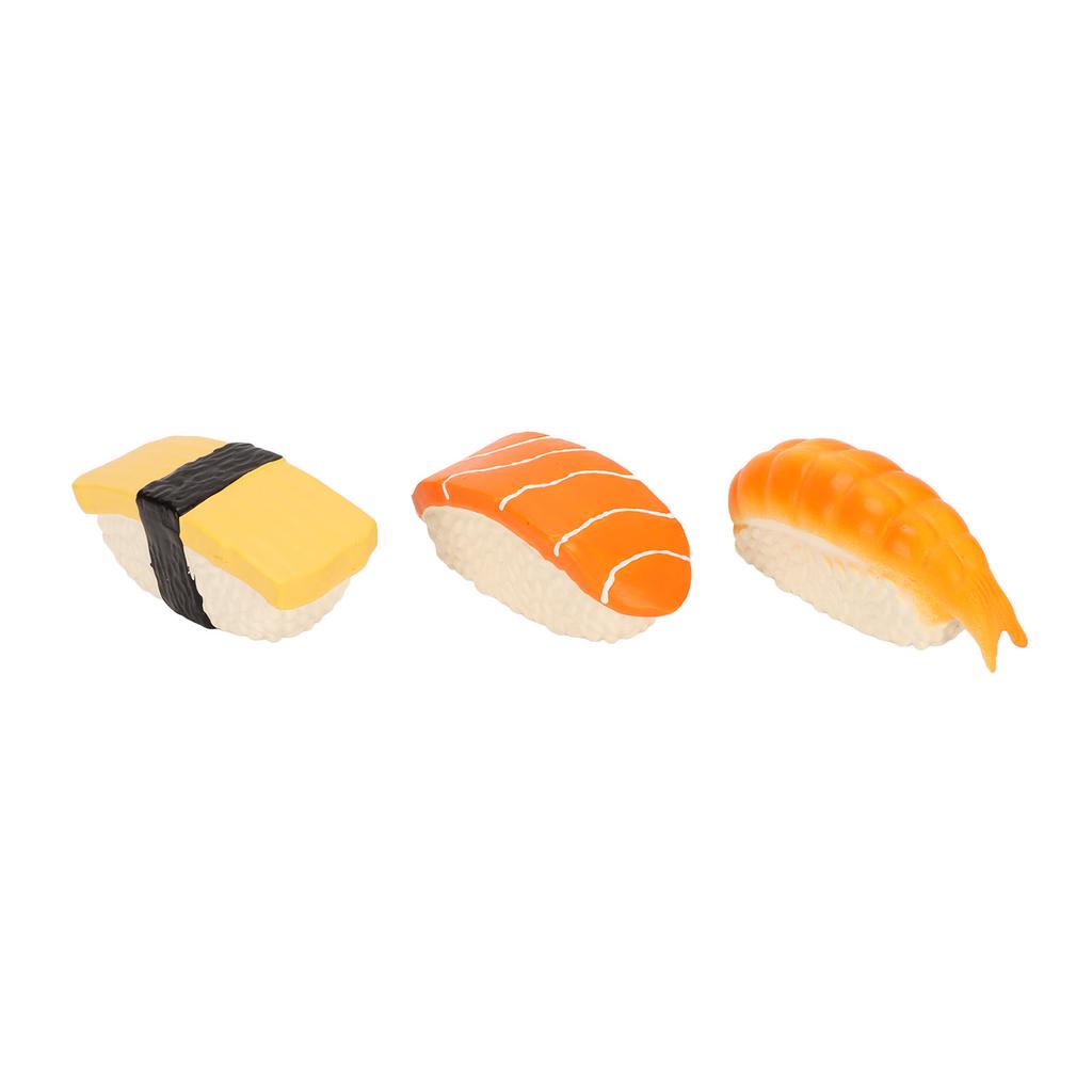 3Pcs Sushi Dog Toy Simulation Sushi Shape Soft Latex Dog Squeaky Food Toys for Small and Medium Dogs