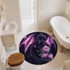 Purple Dragon,Round Area Rug,Carpet Rug for Living Room Bedroom Sofa Playroom Decor,Non-slip Floor Mat