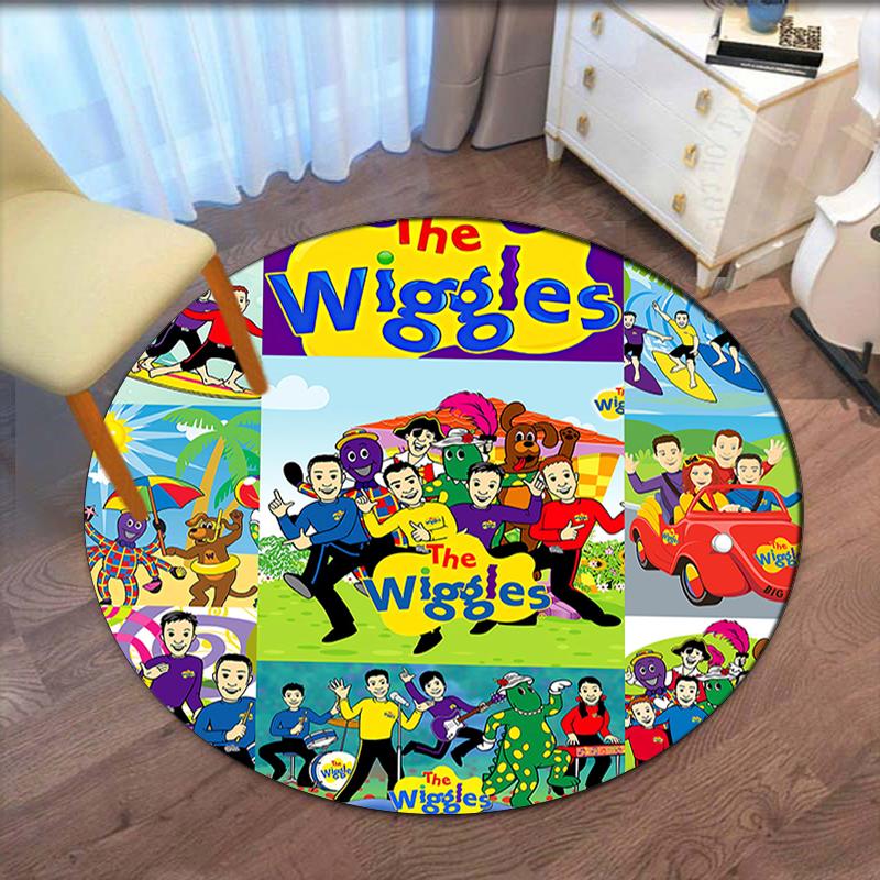 The Wiggles Printed Round Rug Carpet Chair Rug Area Rug Entryway Doormats,for Office Chair Living Room Bedroom Kitchen Room.