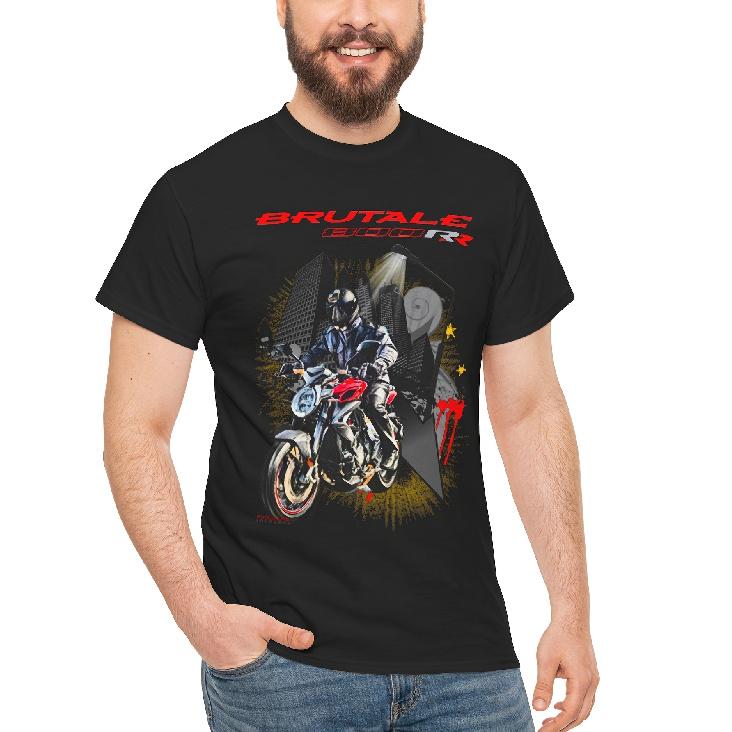 Cool Men's Motorcycle T-Shirt MV Agusta F3 800 T Shirt Italian Supersport Motorcycle Tee Tre Pistoni Rider Graphic Top for MV Agusta Fans Motorcycle