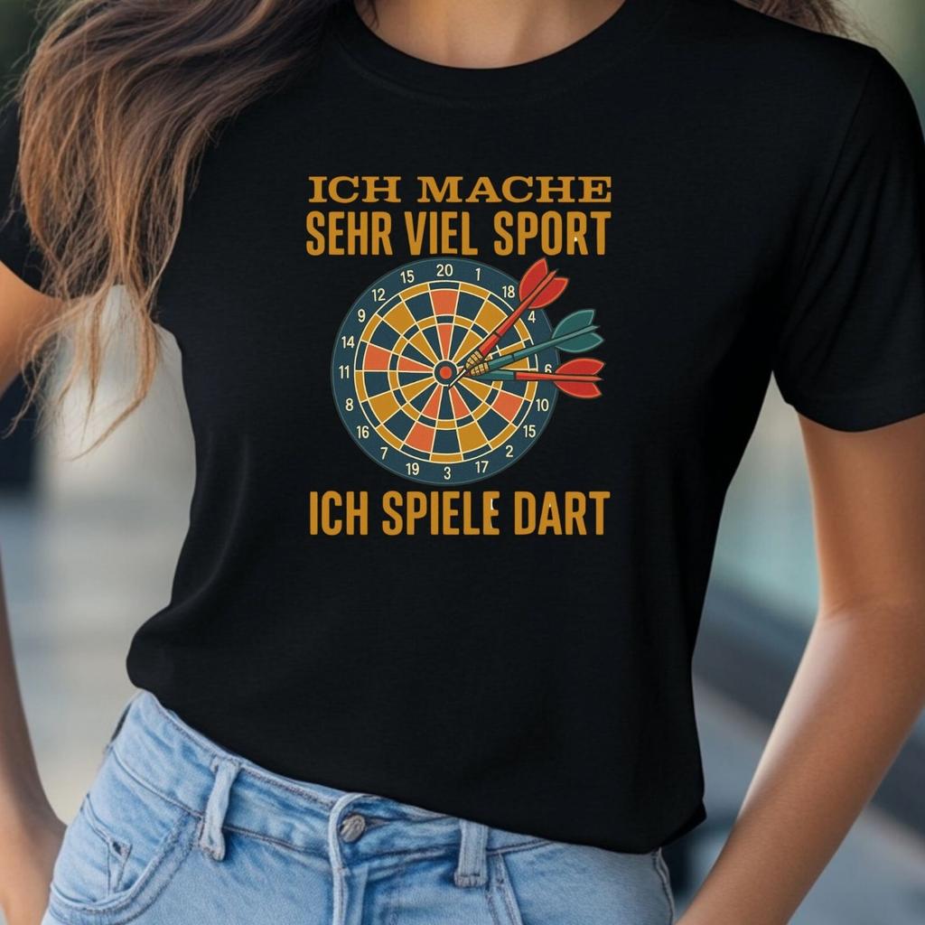 T-Shirt Frauen Ich spiele Darts Motiv Baumwolle Größe S bis 3XLWird in neuem Fenster oder Tab geöffnet
