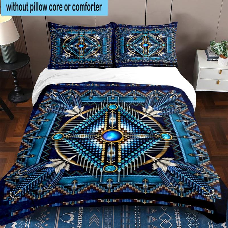 Native American Dreamcatcher 3pcs Bedding,Including 1pc Duvet Cover And 2pcs Pillowcases Perfect for Christmas,Ideal for Bedroom, Dormitory