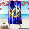 1pc SONIC Beach Towel, A Vibrant Beach Towel Suitable for Outdoor Activities, Camping, Hiking