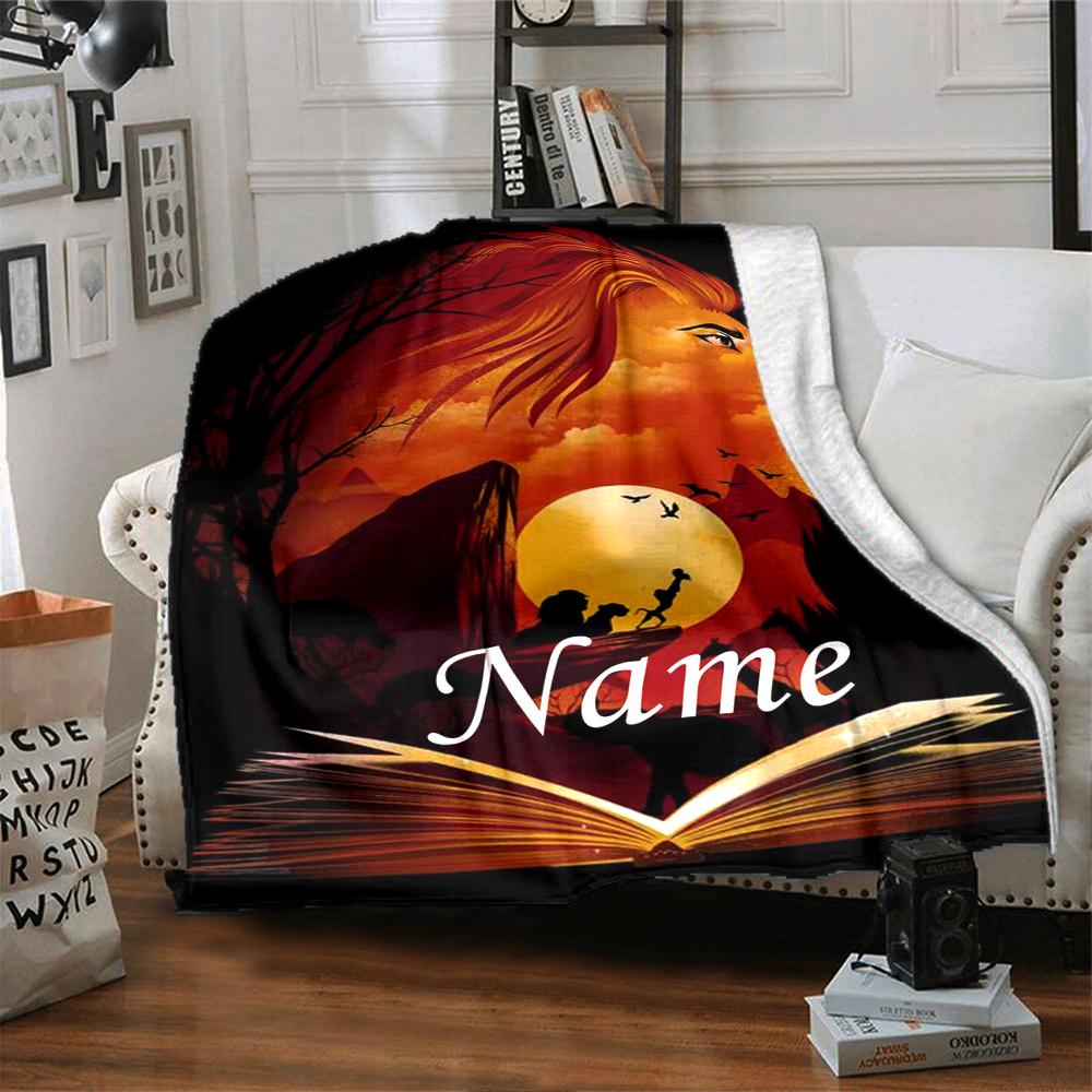Custom Name Love Sky blanket for Couch & Bed, Plush Cozy Fuzzy Blanket Super Soft & Warm Blankets for Fall and Winter. 0908332