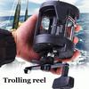 Большое троллинговое колесо с сильным торможением, мощное, предназначенное для ловли крупной рыбы 6+1BB 5,2:1