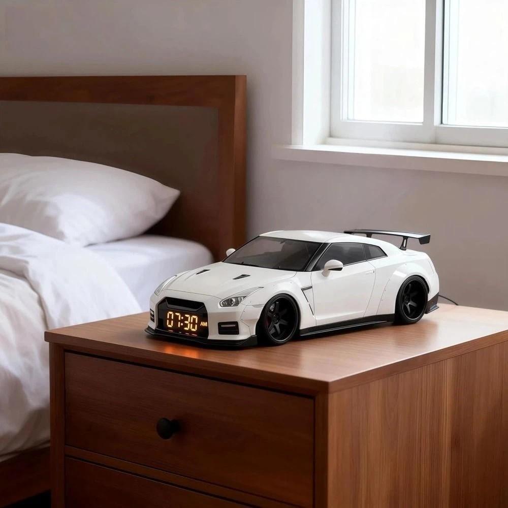 Новый светодиодный дисплей Гиперкар Будильник Форма Суперкара Портативный Новинка Будильник Креативные Цифровые Часы для Автолюбителей
