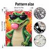 Pearl painting diy sticky diamond creative cool crocodile sunglasses bubble gum diamond painting kit living room hanging painting
