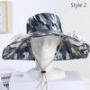 Solar Charging Solar Fan Hat Wide Brim Bucket Hat Portable Summer Cooler Cap  Sun Protection
