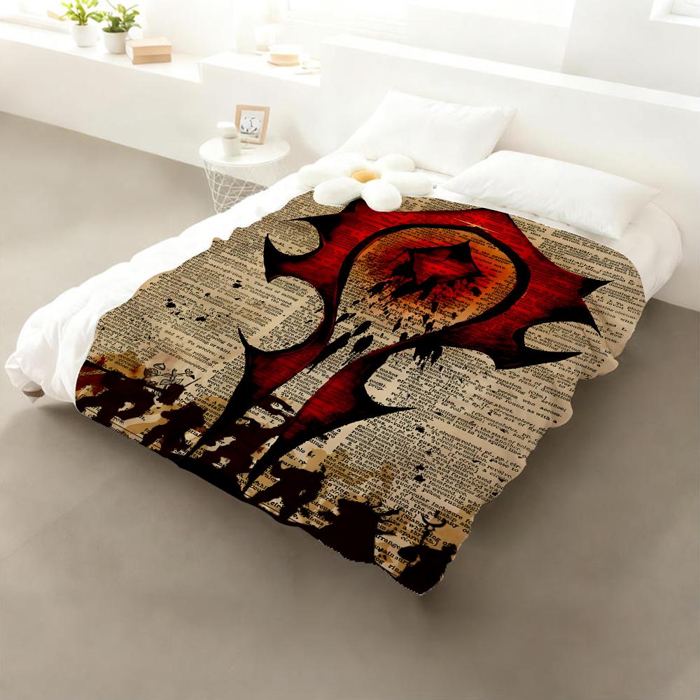 Game World of Warcraft Throw Flannel Throw Blanket: Soft Kid-Friendly Warm Anti-Static All Season Washable Couch Bed Home