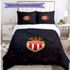 Monaco FC Printed 3PCS Bedding Set Breathable Duvet Cover with Pillowcases Decorative Bed Linen for Bedroom Home