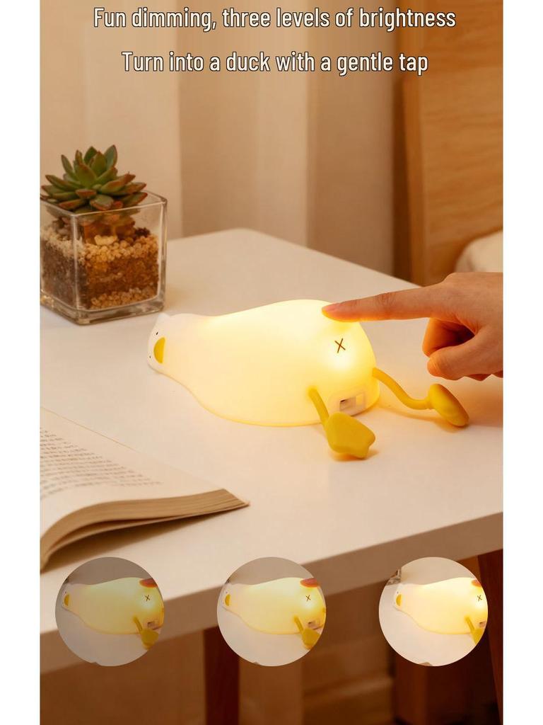 Silicone Duck Night Light: Soft Glow, Eye-Friendly Bedside Lamp