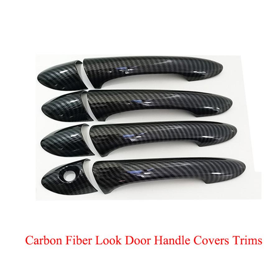 Для Hyundai Sonata 2011-2014 Накладки на ручки наружных дверей Стиль карбонового волокна