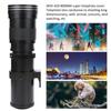 Telephoto Manual Focus Zoom Lens for Nikon F Mount Cameras with 2X Telephoto Zoom Lens Lens, 420‑800mm F8.3‑16 Teleconverter, (Black)