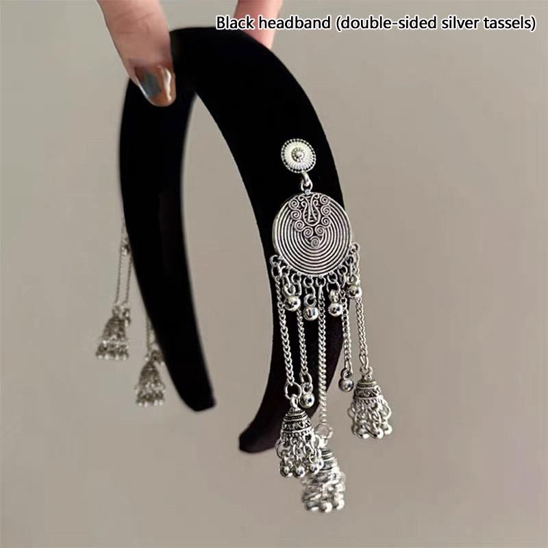 Модные кулон-кисточка для волос, аксессуары для женщин и девочек, милые универсальные обручи для волос, темпераментные этнические резинки для волос, подарки