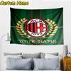 Custom Name Ac Milan Crest Celebration Tapestry Room Decoration Wall Hanging for Living Room Bedroom, dormitory, Birthday and Christmas gifts