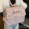 Рюкзак с леопардовым принтом, женский, модный, нишевый дизайн, студенческая сумка для занятий, холщовая ретро сумка-тоут, дорожный рюкзак