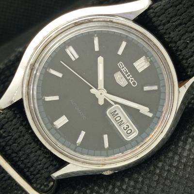 Б/У винтажные мужские часы SEIKO 5 AUTO 6309A из Японии с оригинальным циферблатом 608i-a316916-9