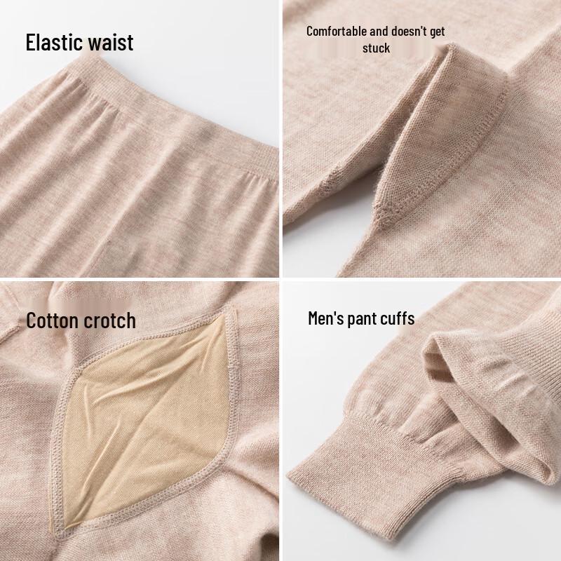 Hengyuanxiang Унисекс Утепленные 100% Чистая Шерсть Термокальсоны