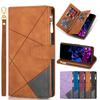 Кожаный чехол-книжка для Samsung Galaxy S23 FE S22 Ultra S21 Plus Note20 A14 A34 A54 A24 A13 A33 A53 A23 A52 с карманом для карт