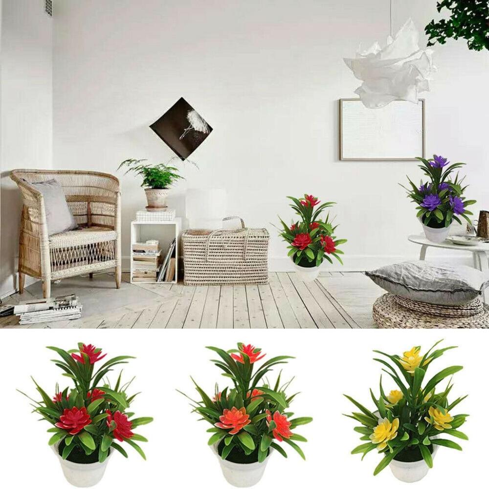 Lifelike Household Tabletop Home Decor Potted Ornaments Simulated Potted Flower Artificial Flower