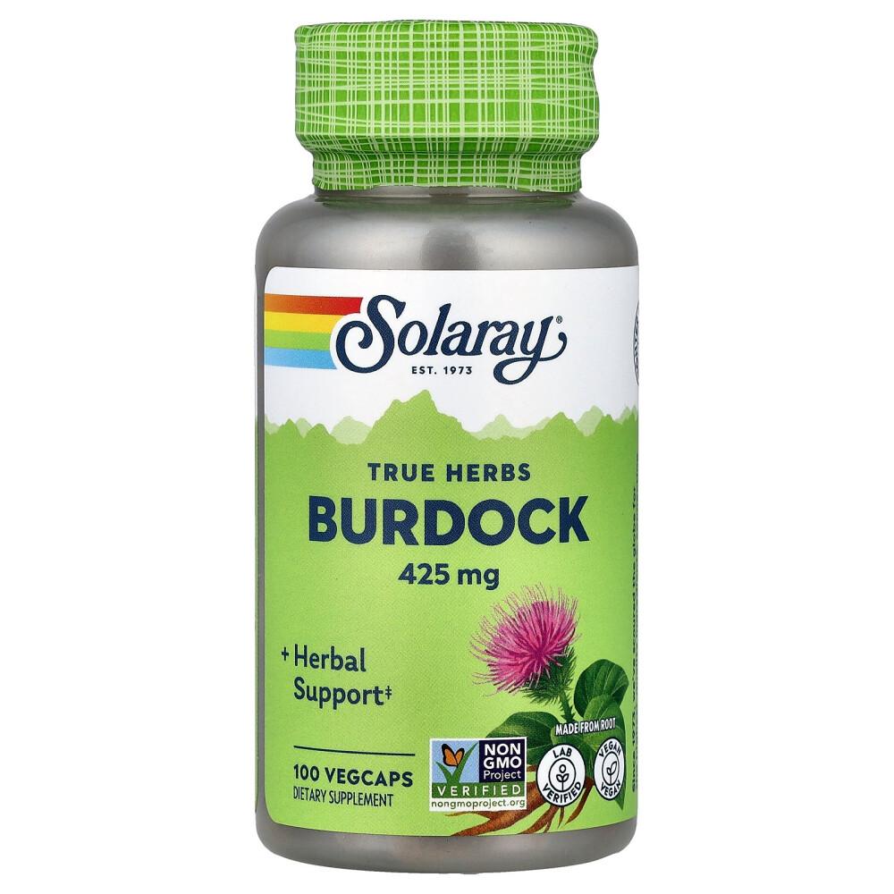 iHerb Solaray True Herbs Burdock 425mg Veggie Capsules 100 Count