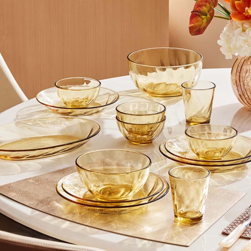 VISIONS Corning Crystal Clear Glass Dinnerware Set