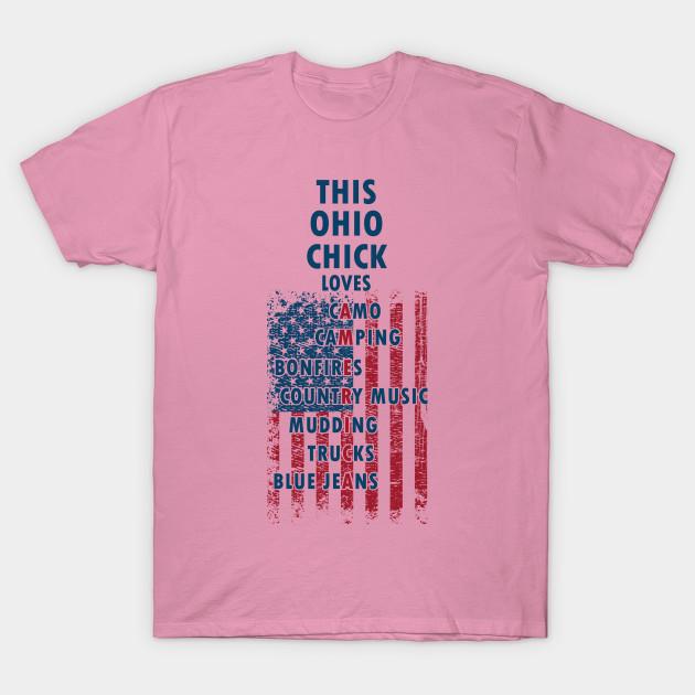 Футболка женская Ohio Chick Funny Usa Country Girls Pride Gift Harajuku Print Kawaii футболка летняя женская футболка с коротким рукавом топ футболка