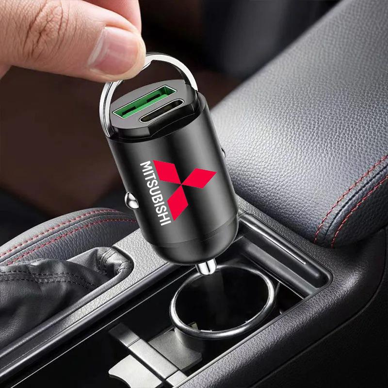 1Pcs Car USB fast charging power adapter Car Accessories For Mitsubishi ASX Lancer Pajero Outlander L200 EVO Lancer EX