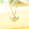 Huitan Novel Angle Pendant Necklace for Women Exquisite Glossy Neck Accessories Dainty Trendy Gorgeous Daily Life Party Jewelry