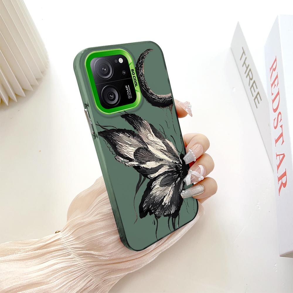 Окрашенный узор, цветной серебристый, двухсторонний, жесткий, противоударный чехол для телефона Xiaomi Redmi Poco