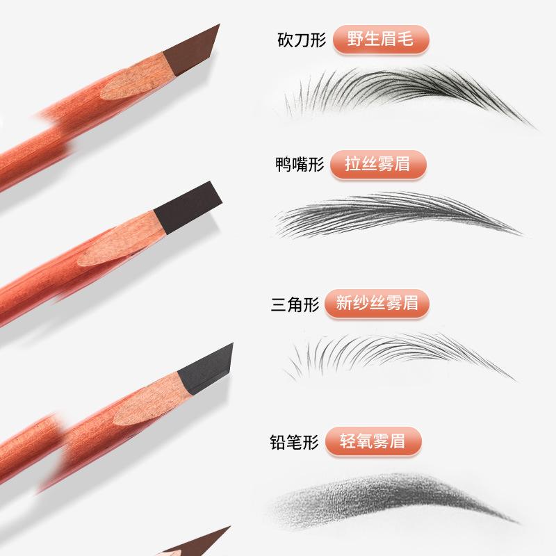 Hard Eyebrow Pencil - Waterproof, Long-lasting, Matte Finish, Smooth & Blendable For Natural Looks