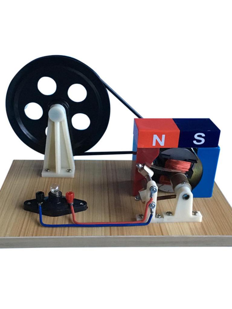 Лампочка от генератора переменного/постоянного тока с ручным приводом для физических экспериментов