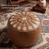 Waterproof Pumpkin Pouf Cover Round Sofa Stool Cover Storage Leg Bench  Home Furniture