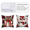 Christmas Cushion Cover Christmas Tree Pattern Santa Claus Cartoon Christmas Pillow Cover 45x45cm Size Snowflake