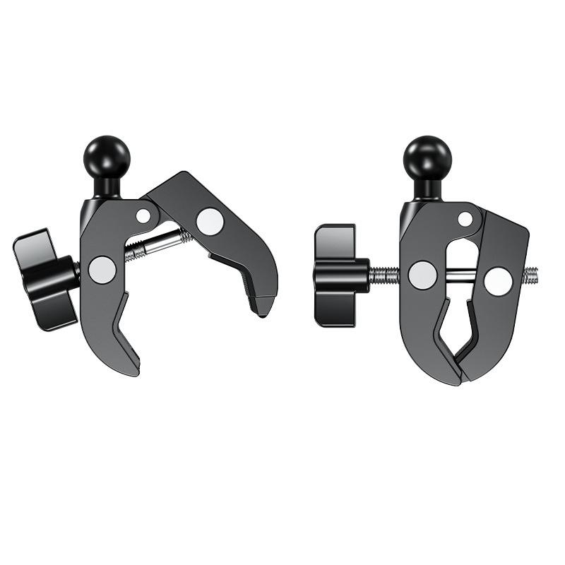17MM 25MM Aluminum Alloy 1'' Ball Handlebar Clamp Mount Base Mount 1'' Ball for Double Socket Arm Bike Motorcycle Phone Holder