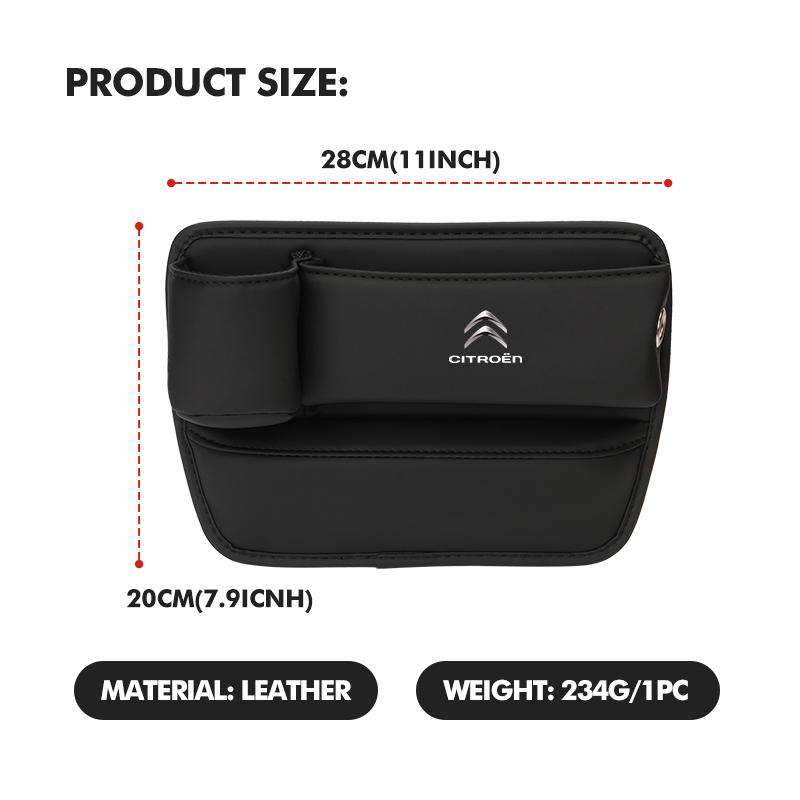 EMHV7 Car Seat Gap Organizer Console Crevice Storage Box Cup Holder For Citroen C4 C3 C5 C1 C2 C6 C4L DS3 DS4 Berlingo Picasso Jumper