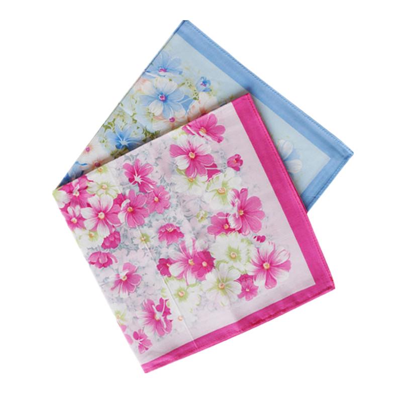 3 шт. 43x43 см квадратные женские носовые платки с цветочным принтом винтажное хлопковое полотенце подарок на День матери