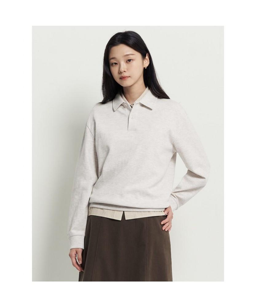 Свитшот с воротником Binpolmen Double Knit Цвет: Слоновая кость