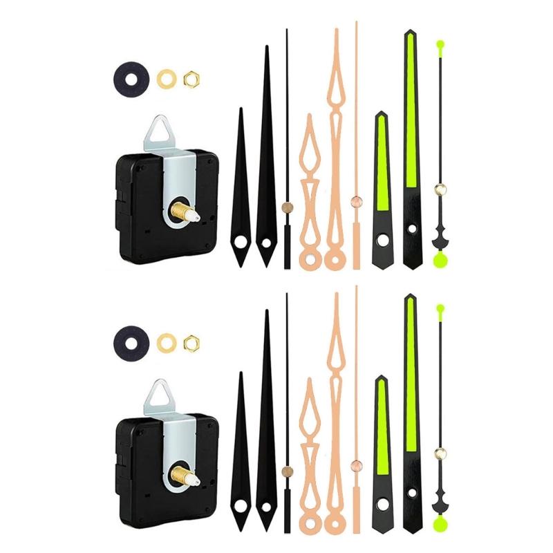 Quartzs DIY Wall Clock Movement Mechanism Battery Operated DIY Repair Parts Replacement with Clock Hands Second Hand